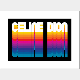 Retro Celine Proud Personalized Name Gift Retro Rainbow Style Posters and Art